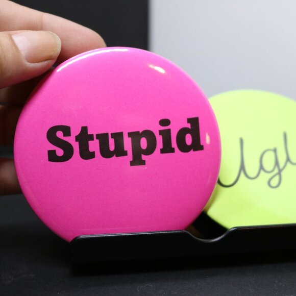 Mean Girl Set of 2 Novelty Buttons - Picture 1 of 2